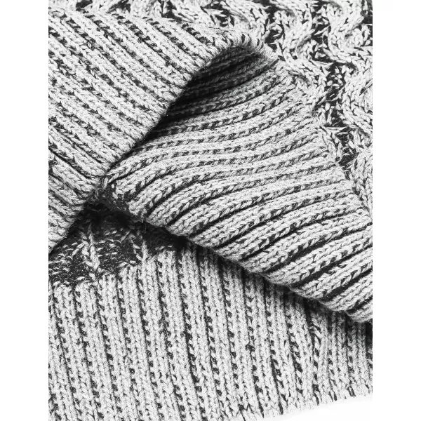 COOFANDY Men's Knitted Turtleneck Sweater Long Sleeve Slim Fit Designer Shawl Collar Pullover