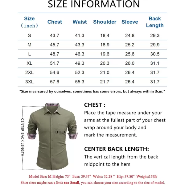 COOFANDY Mens Linen Textured Shirt Long Sleeve Button Down Shirt Casual Oxford Dress Shirt
