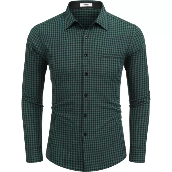 COOFANDY Mens Linen Textured Shirt Long Sleeve Button Down Shirt Casual Oxford Dress Shirt