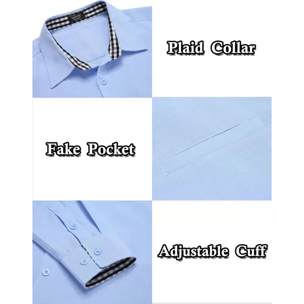 COOFANDY Mens Linen Textured Shirt Long Sleeve Button Down Shirt Casual Oxford Dress Shirt