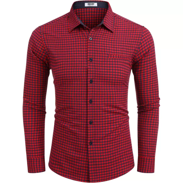 COOFANDY Mens Linen Textured Shirt Long Sleeve Button Down Shirt Casual Oxford Dress Shirt