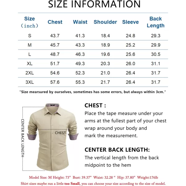 COOFANDY Mens Linen Textured Shirt Long Sleeve Button Down Shirt Casual Oxford Dress Shirt