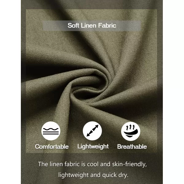 COOFANDY Men's Linen V Neck Tank Top Sleeveless Beach Summer Casual Shirt Tops