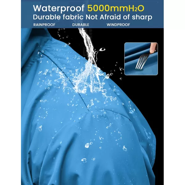 COOFANDY Men's Long Raincoat Ligtweight Rain Jacket Waterproof Outdoor Jackets with Hood