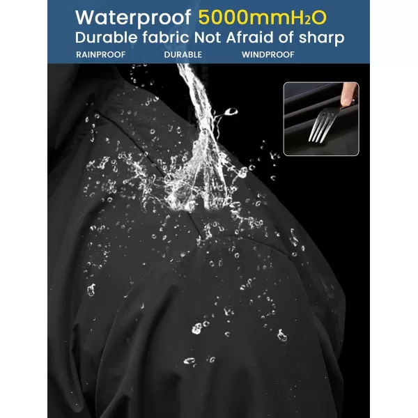 COOFANDY Men's Long Raincoat Ligtweight Rain Jacket Waterproof Outdoor Jackets with Hood