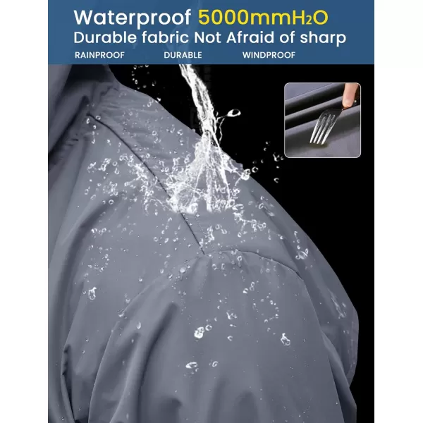 COOFANDY Men's Long Raincoat Ligtweight Rain Jacket Waterproof Outdoor Jackets with Hood
