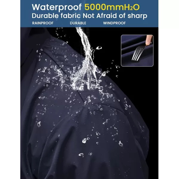 COOFANDY Men's Long Raincoat Ligtweight Rain Jacket Waterproof Outdoor Jackets with Hood