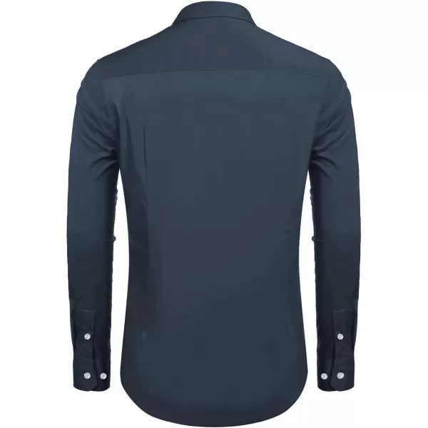 COOFANDY Men's Muscle Fit Dress Shirt Wrinkle Free Long Sleeve Button Down Shirt