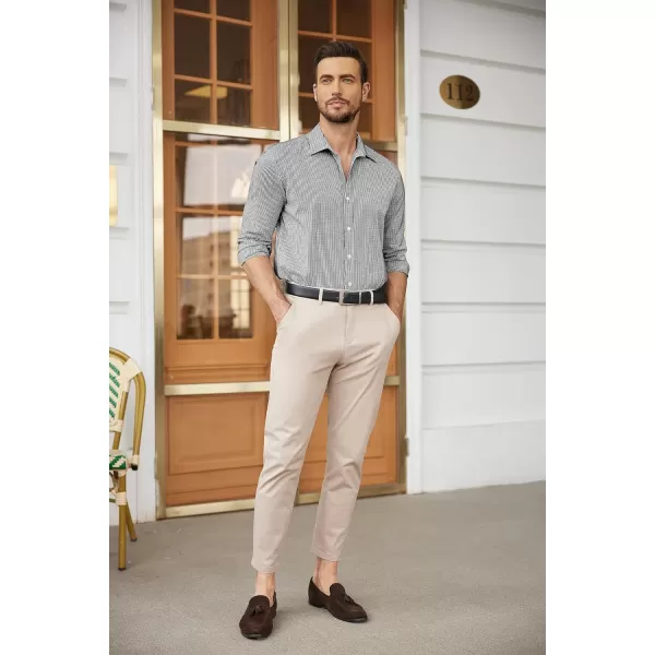 COOFANDY Men's Muscle Fit Dress Shirt Wrinkle Free Long Sleeve Button Down Shirt)