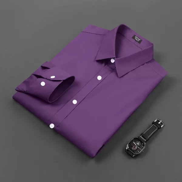 COOFANDY Men's Muscle Fit Dress Shirt Wrinkle Free Long Sleeve Button Down Shirt