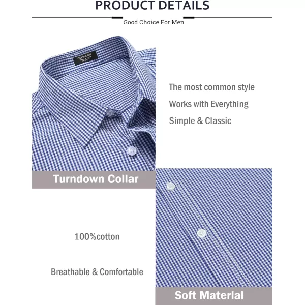 COOFANDY Men's Muscle Fit Dress Shirt Wrinkle Free Long Sleeve Button Down Shirt)