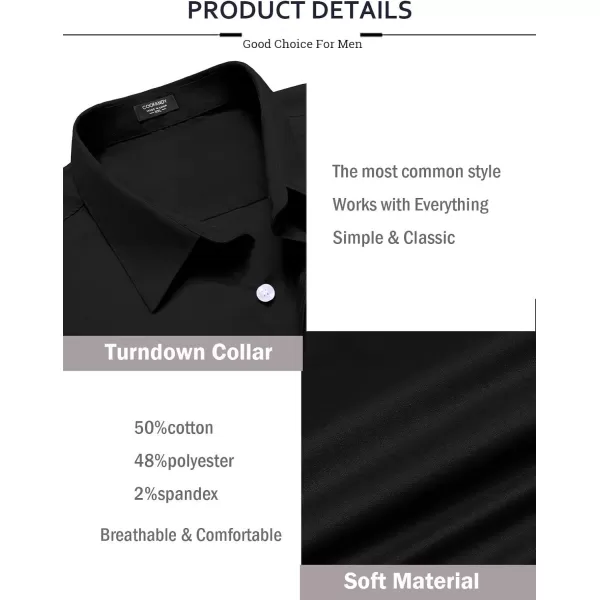 COOFANDY Men's Muscle Fit Dress Shirt Wrinkle Free Long Sleeve Button Down Shirt