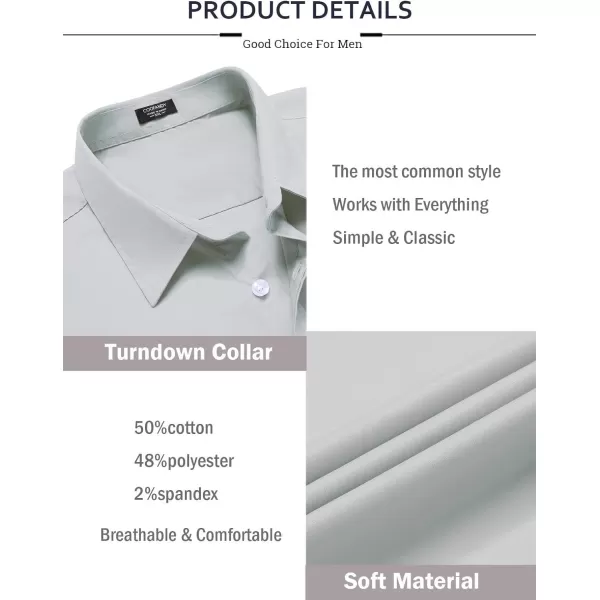 COOFANDY Men's Muscle Fit Dress Shirt Wrinkle Free Long Sleeve Button Down Shirt