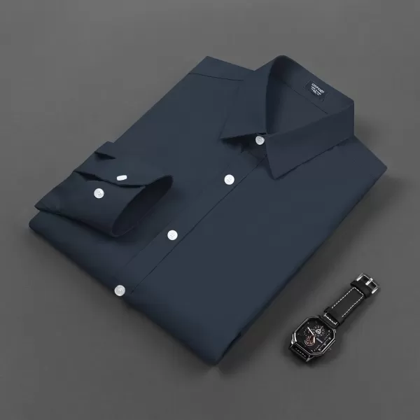 COOFANDY Men's Muscle Fit Dress Shirt Wrinkle Free Long Sleeve Button Down Shirt