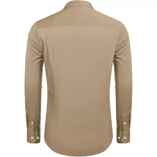 COOFANDY Men's Muscle Fit Dress Shirt Wrinkle Free Long Sleeve Button Down Shirt