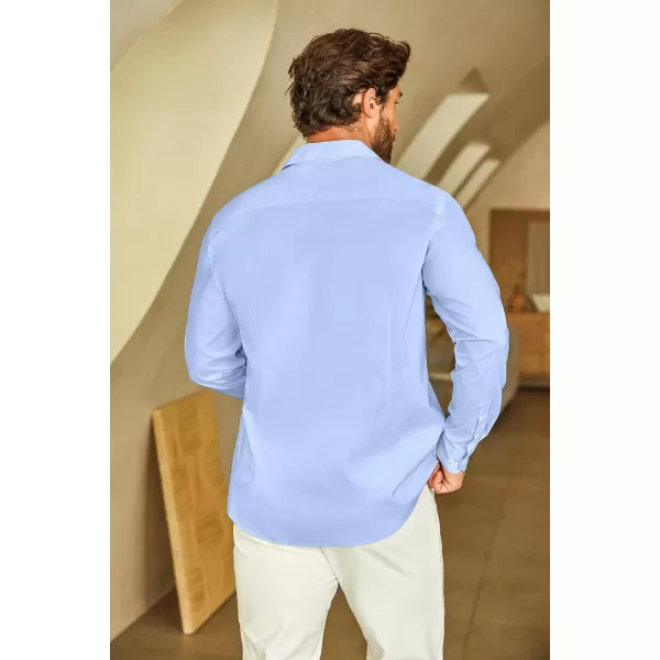 COOFANDY Men's Muscle Fit Dress Shirt Wrinkle Free Long Sleeve Button Down Shirt