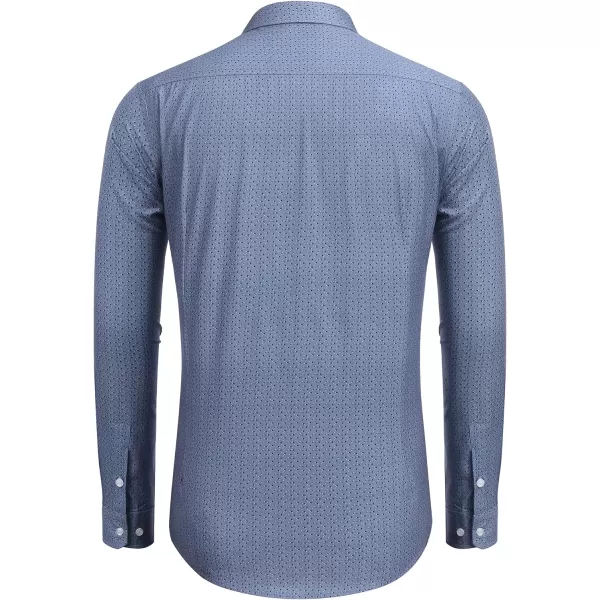 COOFANDY Men's Muscle Fit Dress Shirt Wrinkle Free Long Sleeve Button Down Shirt
