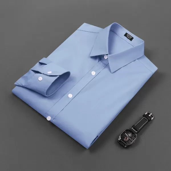 COOFANDY Men's Muscle Fit Dress Shirt Wrinkle Free Long Sleeve Button Down Shirt