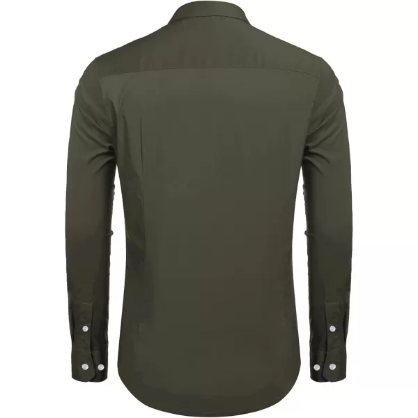 COOFANDY Men's Muscle Fit Dress Shirt Wrinkle Free Long Sleeve Button Down Shirt