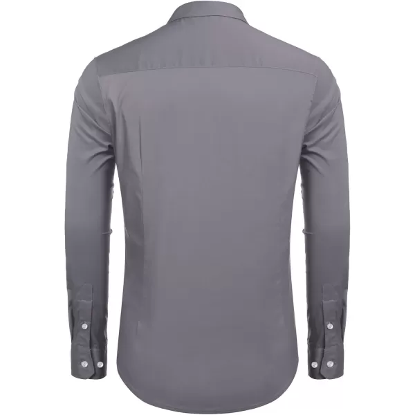 COOFANDY Men's Muscle Fit Dress Shirt Wrinkle Free Long Sleeve Button Down Shirt