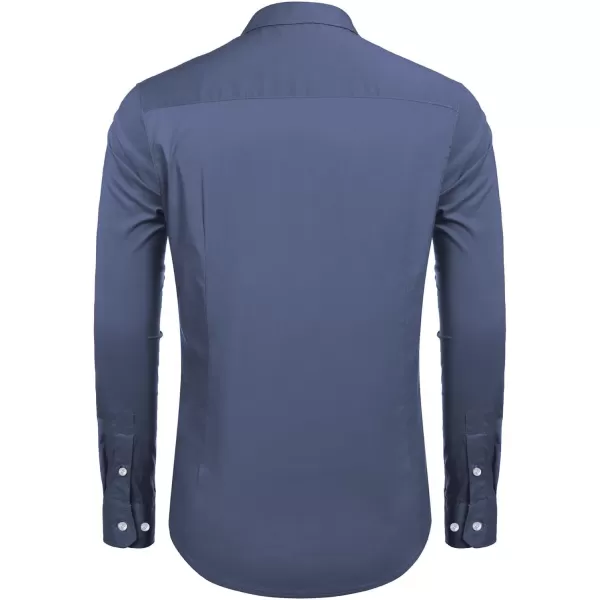 COOFANDY Men's Muscle Fit Dress Shirt Wrinkle Free Long Sleeve Button Down Shirt