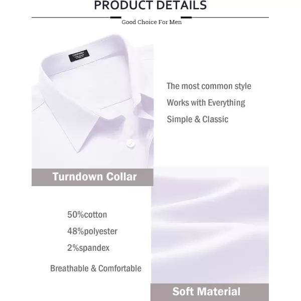 COOFANDY Men's Muscle Fit Dress Shirt Wrinkle Free Long Sleeve Button Down Shirt