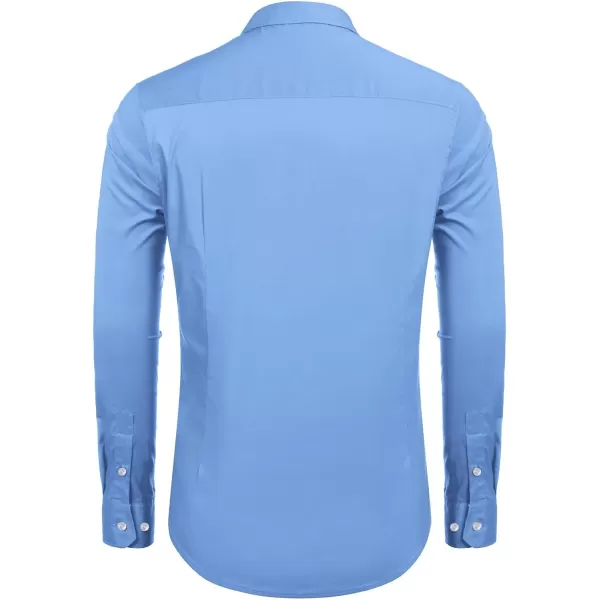 COOFANDY Men's Muscle Fit Dress Shirt Wrinkle Free Long Sleeve Button Down Shirt