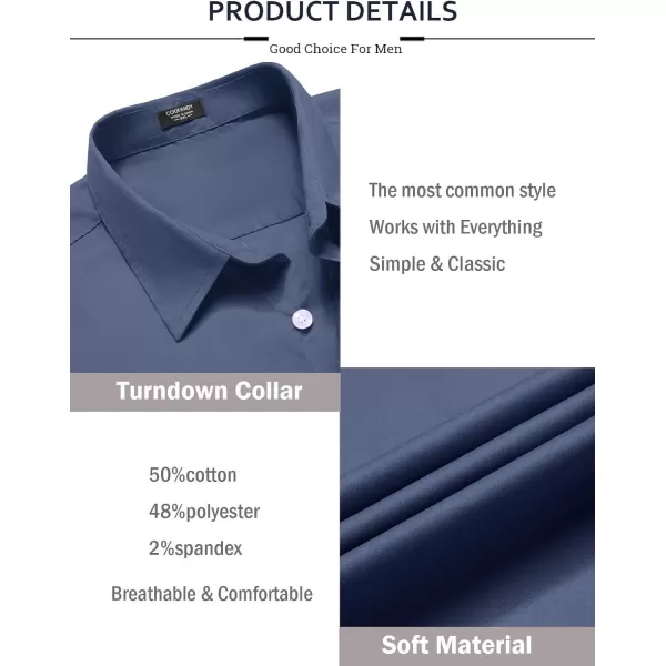 COOFANDY Men's Muscle Fit Dress Shirt Wrinkle Free Long Sleeve Button Down Shirt