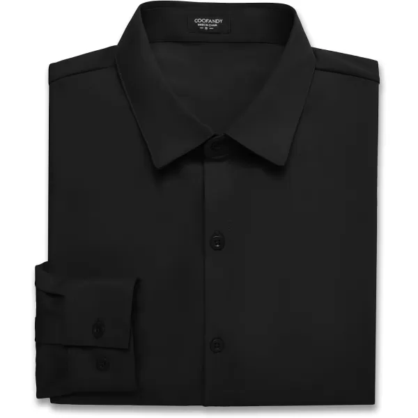 COOFANDY Men's Muscle Fit Dress Shirts Stretch Wrinkle-Free Long Sleeve Casual Button Down Shirts