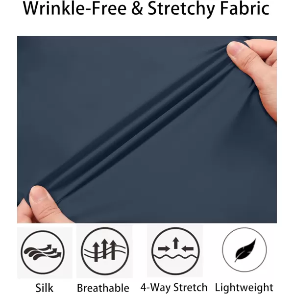 COOFANDY Men's Muscle Fit Dress Shirts Stretch Wrinkle-Free Long Sleeve Casual Button Down Shirts