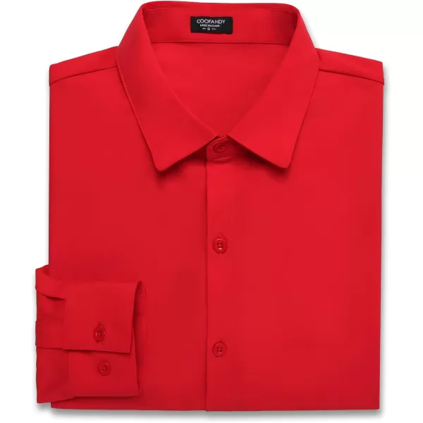 COOFANDY Men's Muscle Fit Dress Shirts Stretch Wrinkle-Free Long Sleeve Casual Button Down Shirts