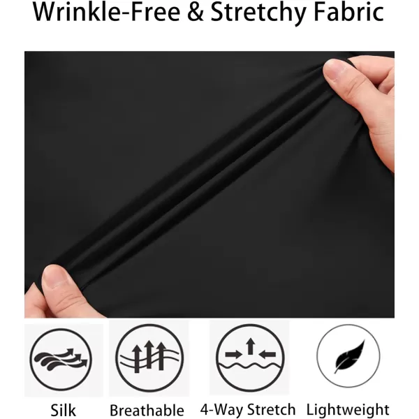 COOFANDY Men's Muscle Fit Dress Shirts Stretch Wrinkle-Free Long Sleeve Casual Button Down Shirts