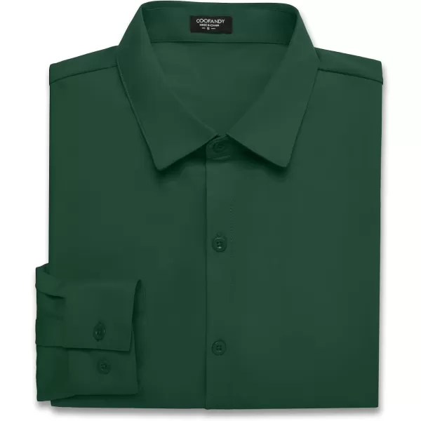 COOFANDY Men's Muscle Fit Dress Shirts Stretch Wrinkle-Free Long Sleeve Casual Button Down Shirts