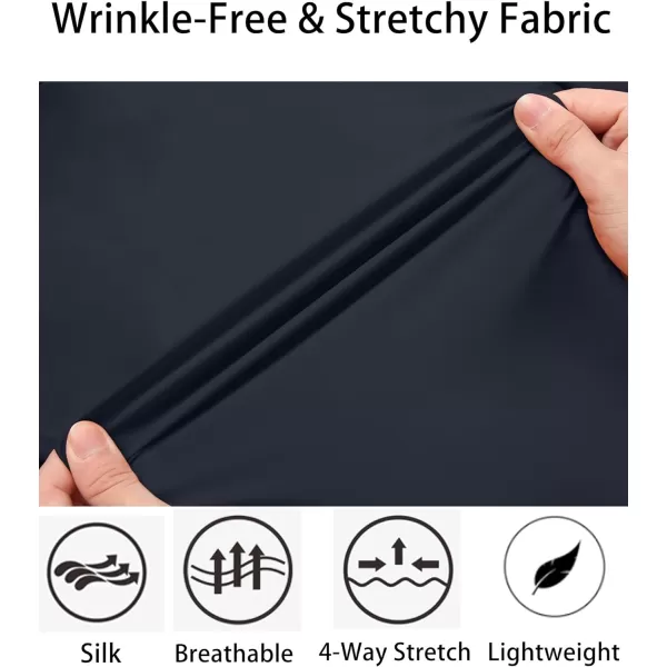 COOFANDY Men's Muscle Fit Dress Shirts Stretch Wrinkle-Free Long Sleeve Casual Button Down Shirts