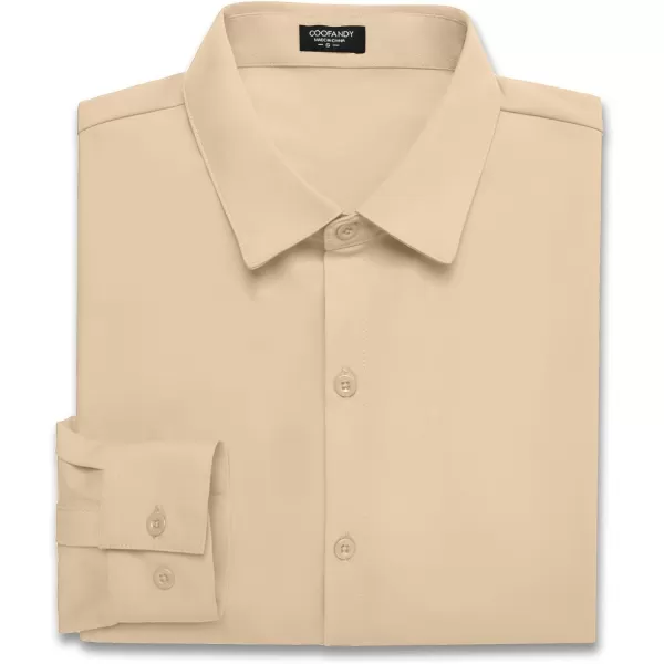 COOFANDY Men's Muscle Fit Dress Shirts Stretch Wrinkle-Free Long Sleeve Casual Button Down Shirts