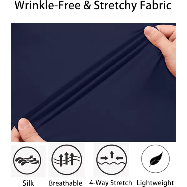 COOFANDY Men's Muscle Fit Dress Shirts Stretch Wrinkle-Free Long Sleeve Casual Button Down Shirts