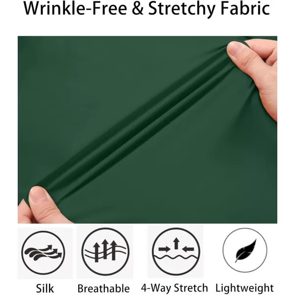 COOFANDY Men's Muscle Fit Dress Shirts Stretch Wrinkle-Free Long Sleeve Casual Button Down Shirts