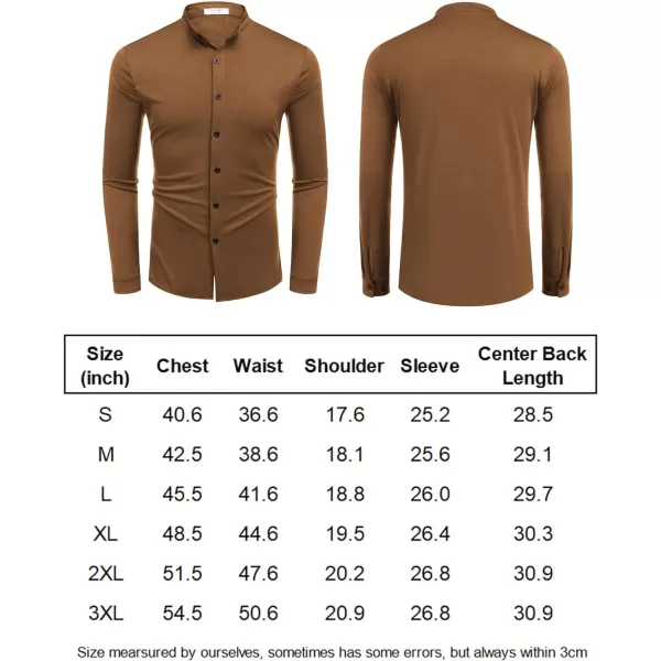 COOFANDY Mens Muscle Fit Dress Shirts Wrinkle Free Long Sleeve Casual Button Down Shirts