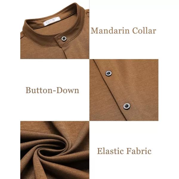 COOFANDY Mens Muscle Fit Dress Shirts Wrinkle Free Long Sleeve Casual Button Down Shirts