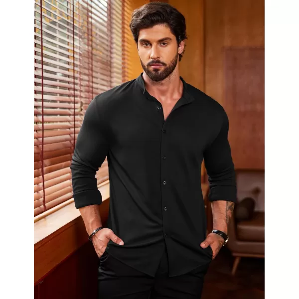 COOFANDY Mens Muscle Fit Dress Shirts Wrinkle Free Long Sleeve Casual Button Down Shirts