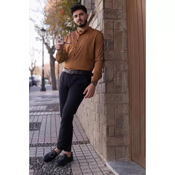COOFANDY Mens Muscle Fit Dress Shirts Wrinkle Free Long Sleeve Casual Button Down Shirts