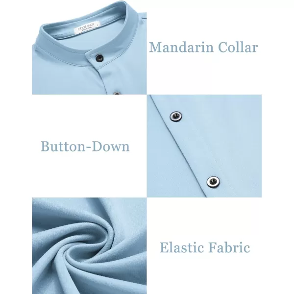COOFANDY Mens Muscle Fit Dress Shirts Wrinkle Free Long Sleeve Casual Button Down Shirts