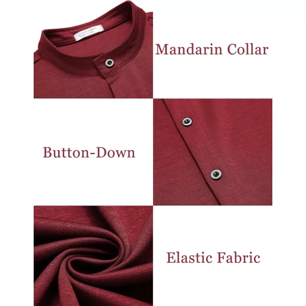 COOFANDY Mens Muscle Fit Dress Shirts Wrinkle Free Long Sleeve Casual Button Down Shirts