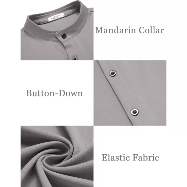 COOFANDY Mens Muscle Fit Dress Shirts Wrinkle Free Long Sleeve Casual Button Down Shirts
