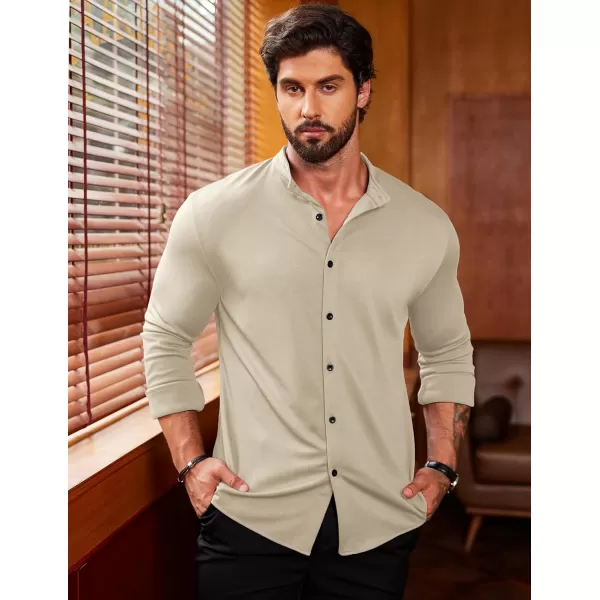COOFANDY Mens Muscle Fit Dress Shirts Wrinkle Free Long Sleeve Casual Button Down Shirts