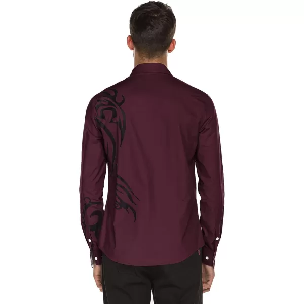 COOFANDY Men's Print Button Down Dress Shirt Fashion Long Sleeve Casual Shirts