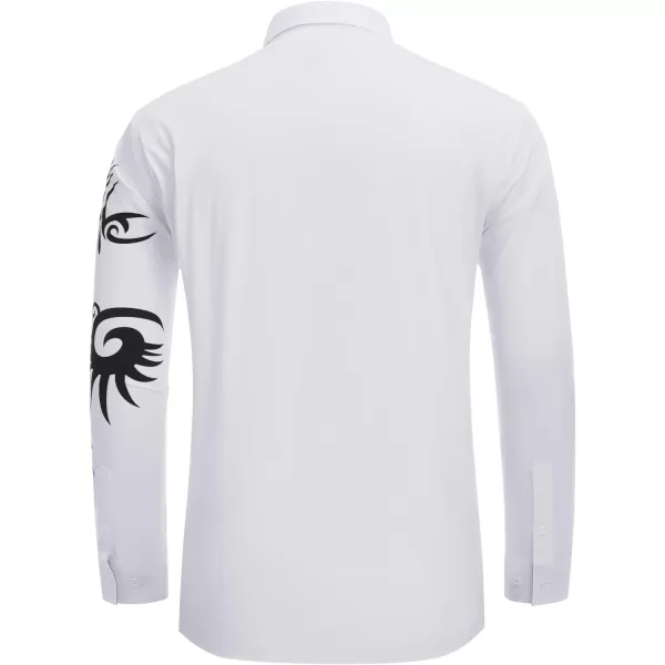 COOFANDY Men's Print Button Down Dress Shirt Fashion Long Sleeve Casual Shirts)