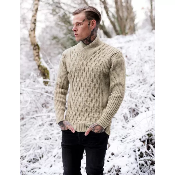 COOFANDY Mens Pullover Sweaters Fashion Diamond Knit Sweater Stylish Knitwear Lightweight Jumper
