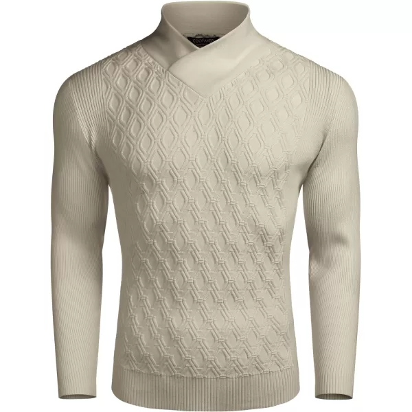 COOFANDY Mens Pullover Sweaters Fashion Diamond Knit Sweater Stylish Knitwear Lightweight Jumper