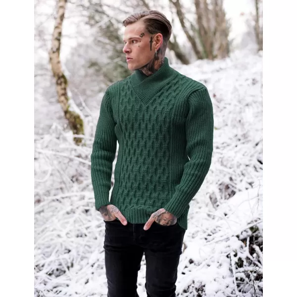COOFANDY Mens Pullover Sweaters Fashion Diamond Knit Sweater Stylish Knitwear Lightweight Jumper